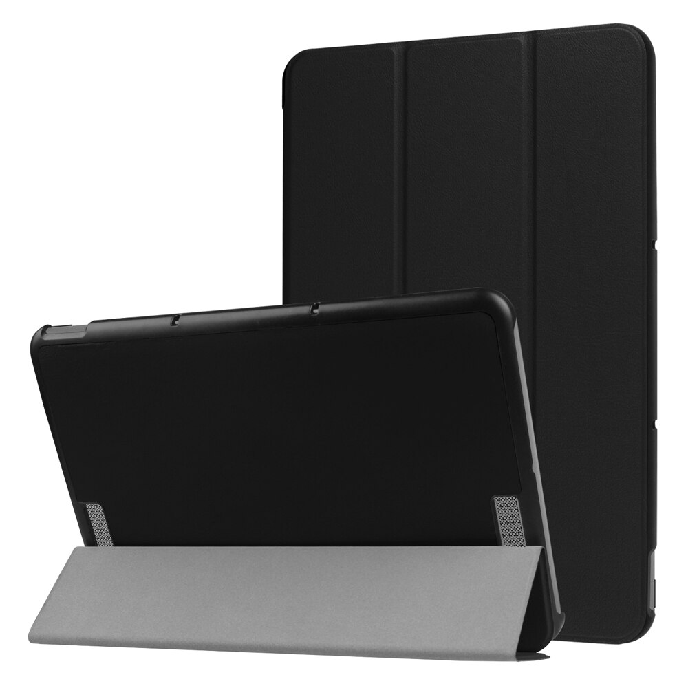 Case Voor Asus Transformer Boek T101HA, ultra Slim Tri-Fold Leather Stand Cover Met Auto Wake/Sleep Voor Asus 10.1 ''Release: Black