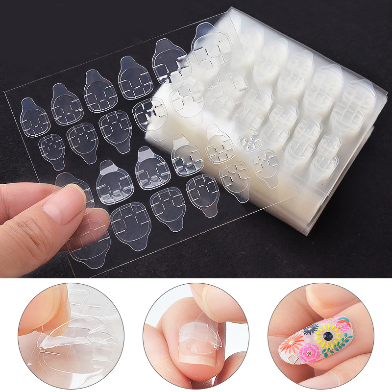 Pegamento de gelatina para uñas postizas, pasta de doble cara, pegamento para uñas extraíble de alta adherencia, herramientas de manicura DIY: Beige