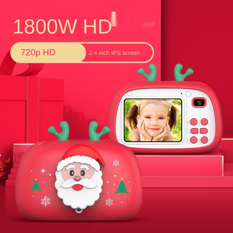 Christmas Children's Digital Camera 2.4-inch Screen High-definition Dual-camera Children's Christmas Explosion Toys