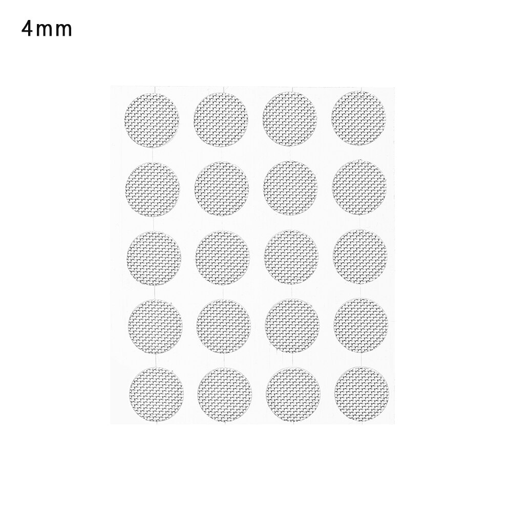 20 stuks/set 4mm 4.2mm 4.7mm 5mm vervangende anti-stof netwerkbehuizing stalen gaas in-ear hoofdtelefoononderdelen zelfklevend stofdicht net: 4mm