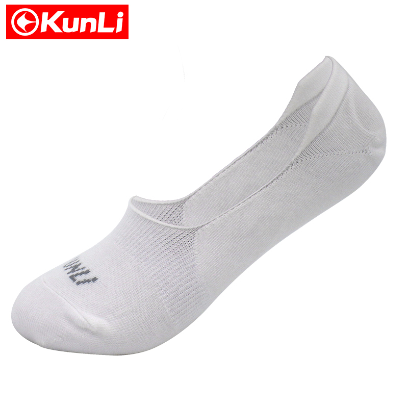KUNLI markowe skarpetki skarpety sportowe badminton tenisowe kapcie skarpetki szybkie suche oddychające ciepłe pochłaniają garnek antybakteryjne na 4 sezon: biały