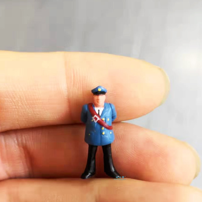 1/87 ho Skala Modell Abbildung einstellen Eisenbahn Beamten Landschaft Modell Zug Eisenbahn Layout Landschaft Diy Miniatur Dioramen Anzeige