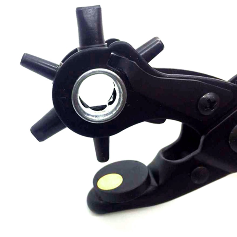 Heavy Duty Strap Leather Hole Punch Hand Plier Belt Punch Revolving DIY Tools OCT998