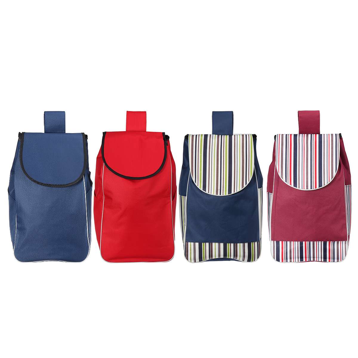 Foldable Shopping Trolley Bag Tote Cart Carts Trolley Bag Basket Luggage Rain Proof Thickened Canvas NO cluding Cart