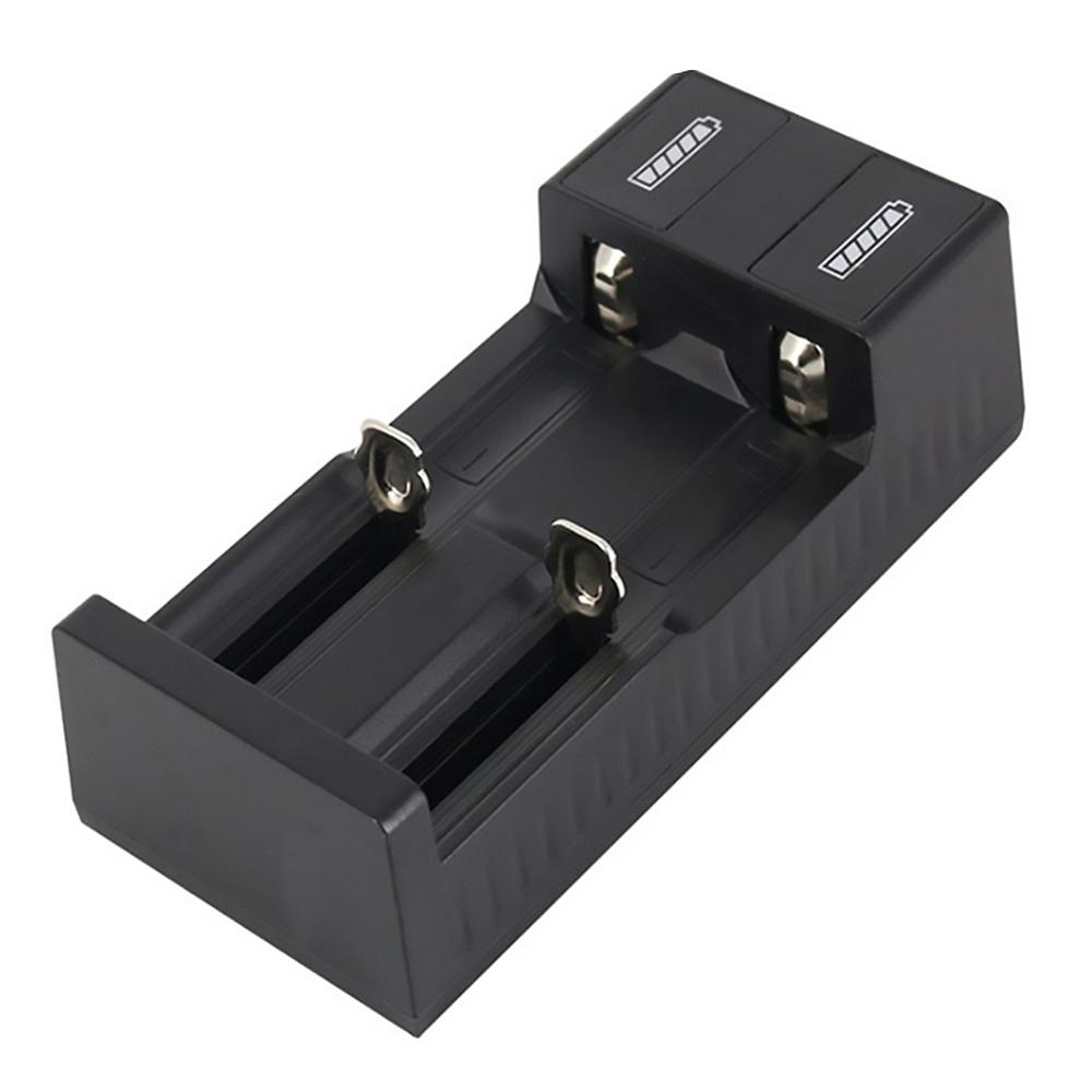 18650 26650 hurtigladelader med batteri en oppladbar bærbar  dc5v/1a usb litium smart batterilader med til spor: Usb-kabel med 2 spor