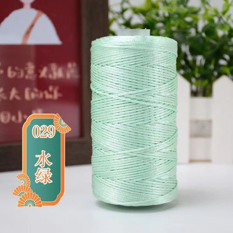 1.5Mm Dikte Gehaakt Garen Dun Ijs Gemengd Gevlochten Katoenen Draad Voor Diy Hand Breien Tas Hoed Schoenen 100Gram Rol 60 Kleuren