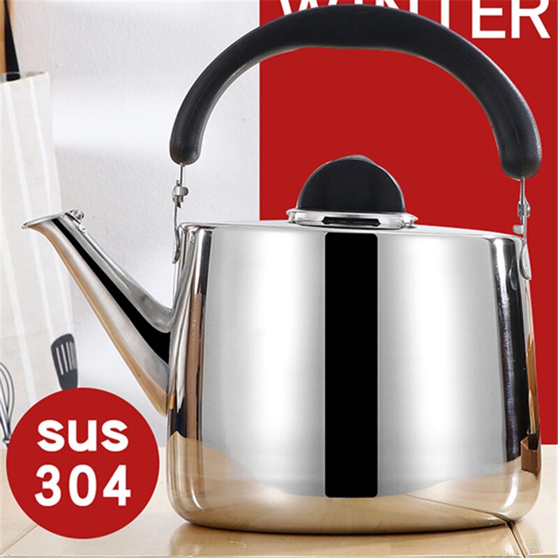 304 Rvs Geluid Ketel Gas Theepot Huishouden Keuken Verwarming Kokend Theepot Capaciteit Melk Warmwaterkruik Outdoor