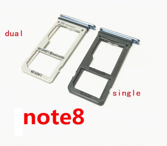 Sim simple/double sim pour Samsung Galaxy Note 8 SIM porte-carte Slot plateau adaptateur pièces de rechange 10 pièces/lot
