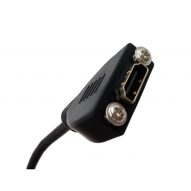 Gold Plated High Speed Micro HD Cable Male to HDTV Female Extension Cable With Screw Panel Mount