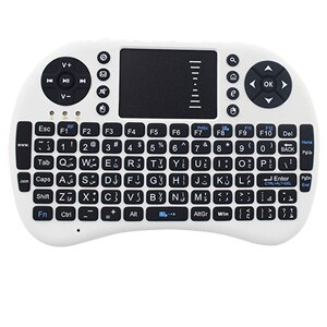 SUNGI arabe/allemand/français/thaïlandais/anglais 2.4GHz Mini sans fil i8 clavier pavé tactile AZERTY pour Android TV batterie Rechargeable: Arabic Version / Black Color