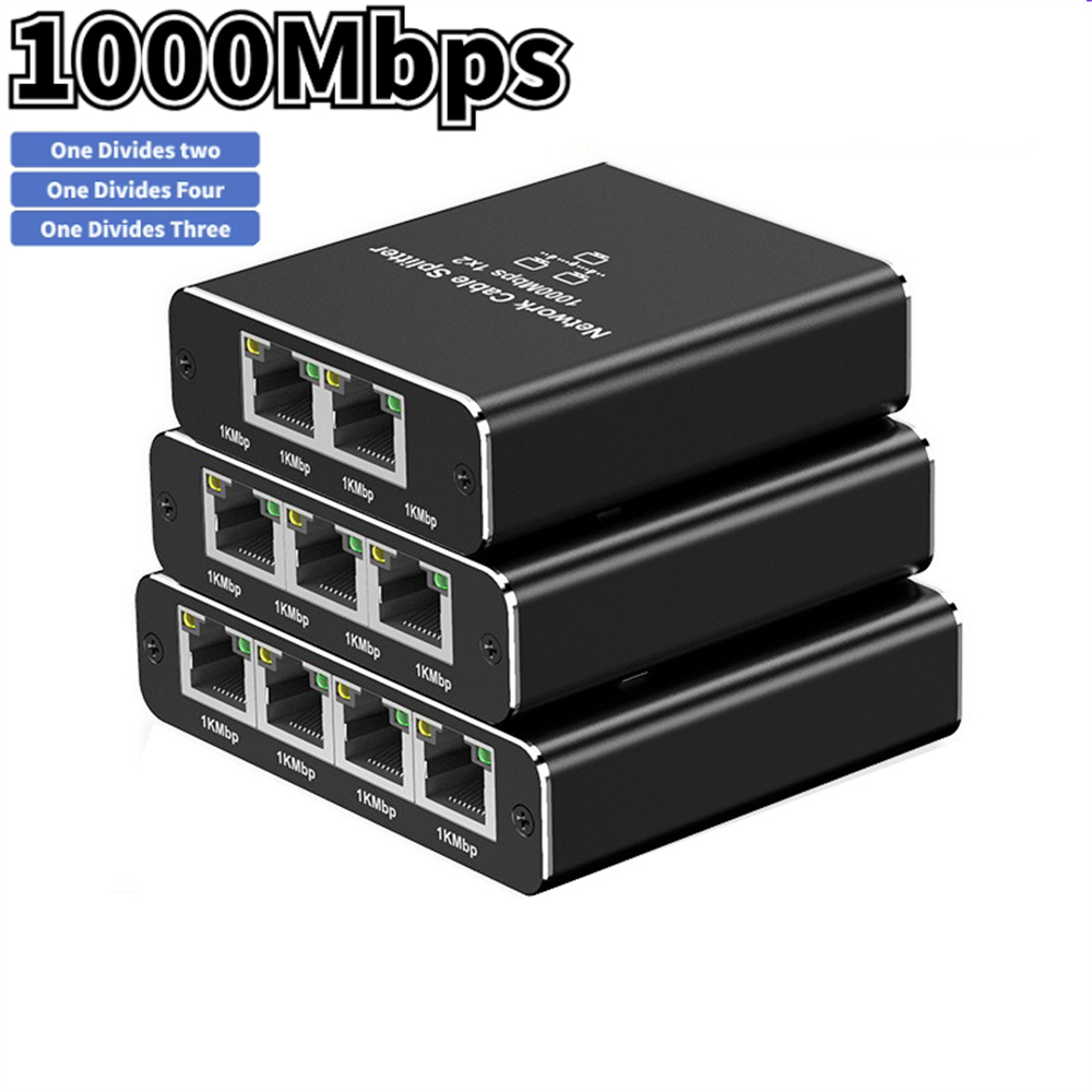 Divisor Gigabit Ethernet 1 a 2/3/4 1000Mbps extensión de red RJ45 LAN divisor de Internet para PC portátil enrutador TVBox TV Digital