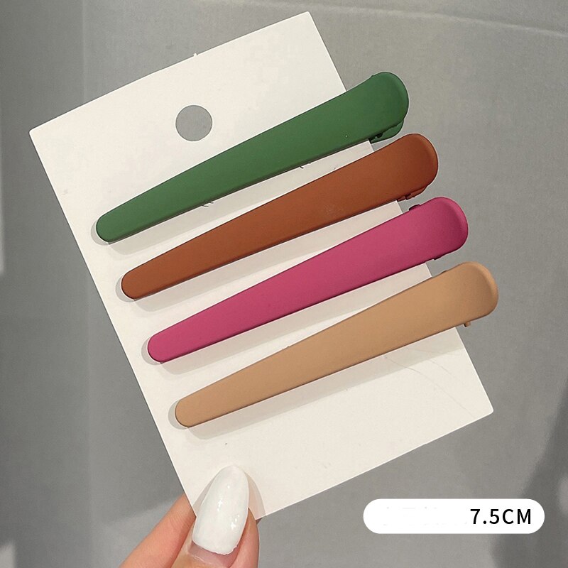4 st/set skönhetssalong hårnål styling frisör sminkverktyg anka & #39 ;s näbbklämma hårklämmor för kvinnor tjej huvudbonader: 02