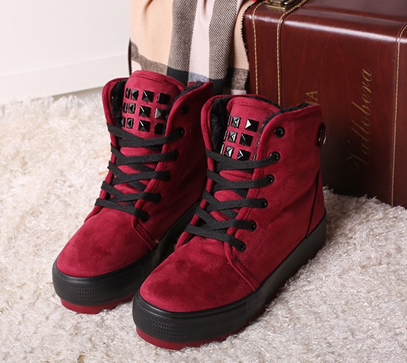 Women Winter Short Boots Casual Shoes Snow Boots Preppy Style Women&#39;s Ankle Boots Size 35~40