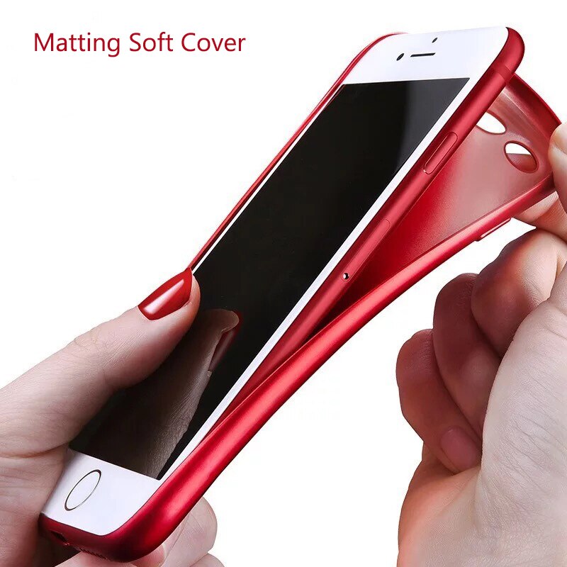 Anti-shock fleksibel mat metallisk oliemaling gummi ensfarvet tpu beskyttende telefon bagcover til iphone 7 8 plus  x 8+