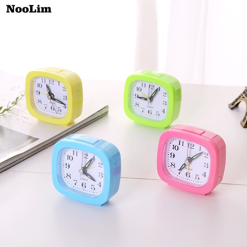 NOOLIM-reloj despertador minimalista para mesita de noche, con personalidad creativa, pequeño y Simple, para dormitorio de niños
