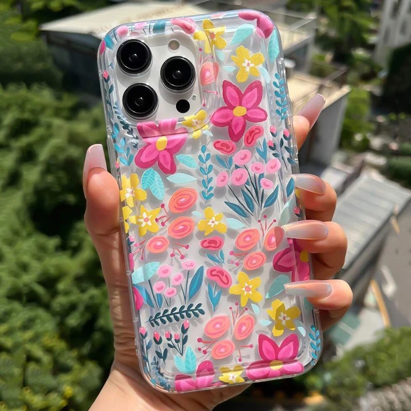 Blume Sommer rosa Blumen Handyhlle fr iPhone 13 ...  Grandado