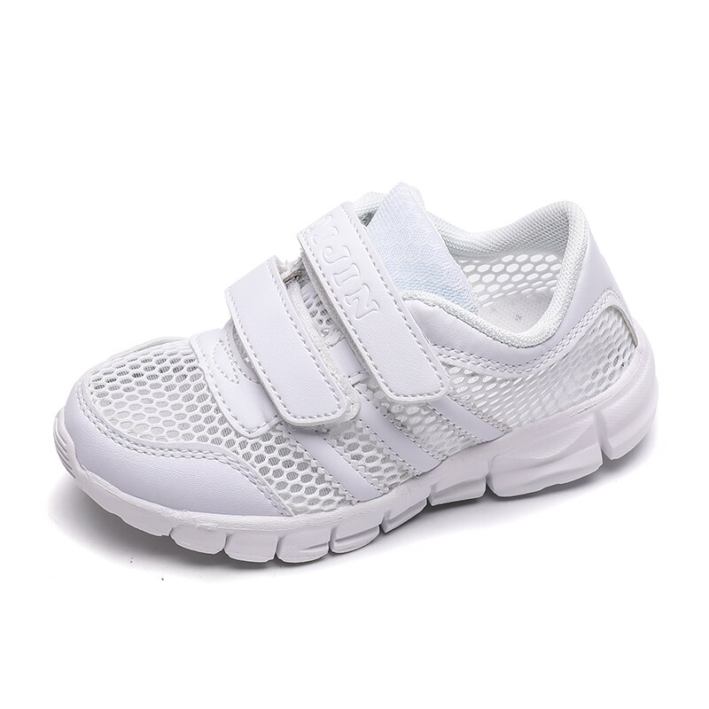 Barnskor sommar andas mesh barn fritidsskor luftnät vit sport sneakers pojkar skor flickor sandaler gummi: 11
