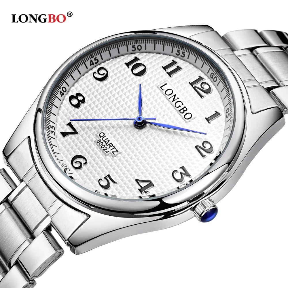 LONGBO Luxus Quarzuhr Casual Fashionsteel horloges mannen vrouwen paar horloge sport analoge horloge 80024 sinowatch winkel