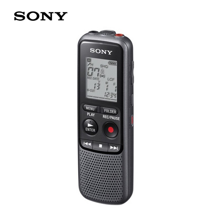 Sony-grabadora de voz Digital 4GB, ICD-PX240 con batería AA integrada, puerto USB, micrófono estéreo