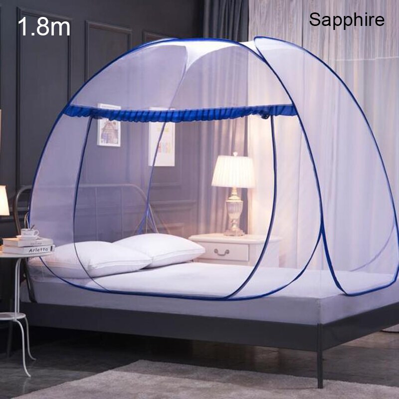 Pop-Up Tente de Moustiquaire pour Lits Anti Moustiques Pliante avec Fond Plein pour Voyage FPing: Sapphire / lit de 1,2 m (4 pieds)