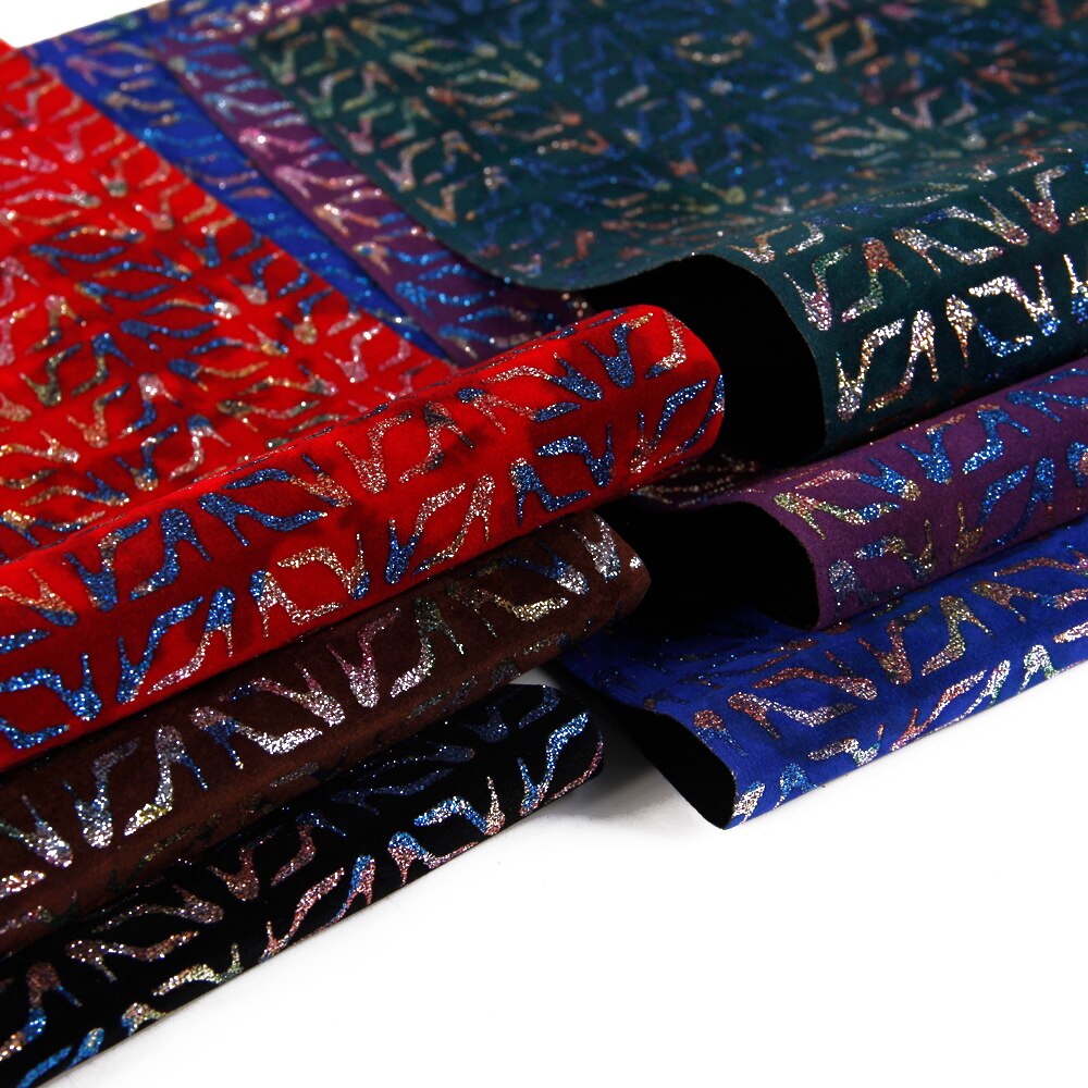 20*33cm geometriske høyhælte sko mønstre trykt glitter kunstskinn stoffark, gjør-det-selv håndlagde materialer ,1 yc 3442