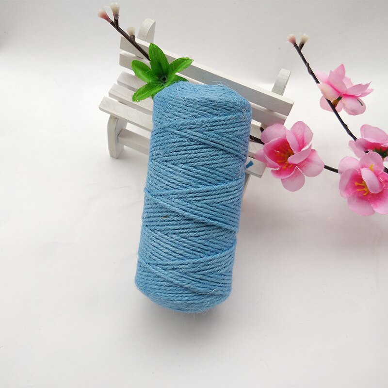 100m Natural Jute Twine Canvas String Hemp String Wedding Party Winding Threads dd Laces DIY Thread: Tiffany Blue