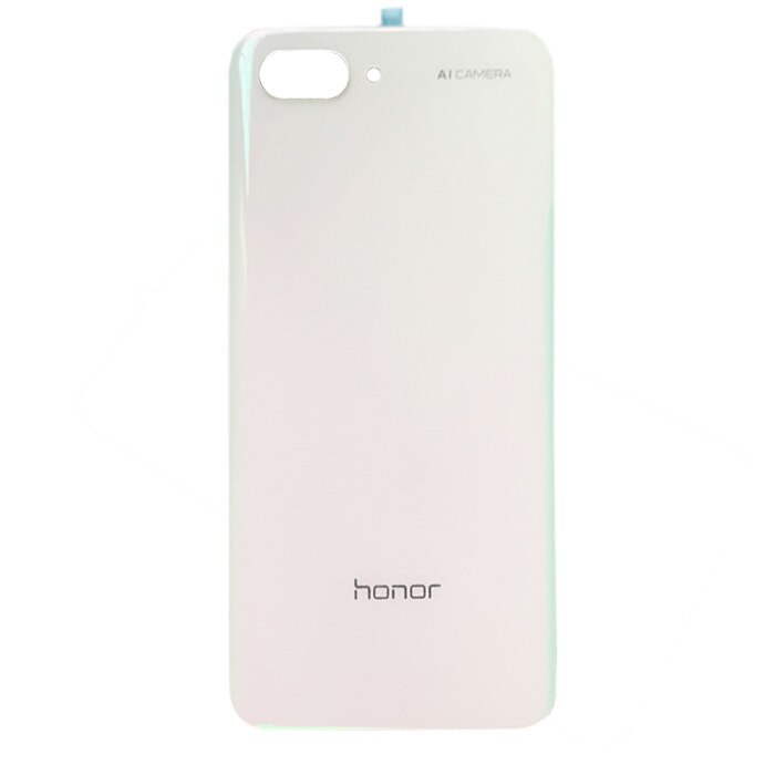 Battery Cover For Huawei Honor 10 Back Glass Cover Rear Window Panel Door Battery Housing Case Honor 10 Back Cover+Camera Lens: White No Lens