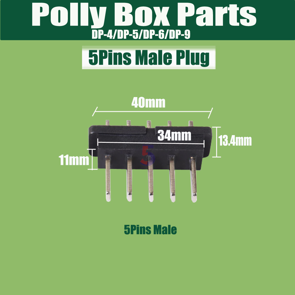 Ebike Reention Polly Battery Case Lock & Key Parts 4Pins / 5Pins connecor DC plug For Polly DP-4/Polly5/Polly DP-6/Polly DP-9: army green