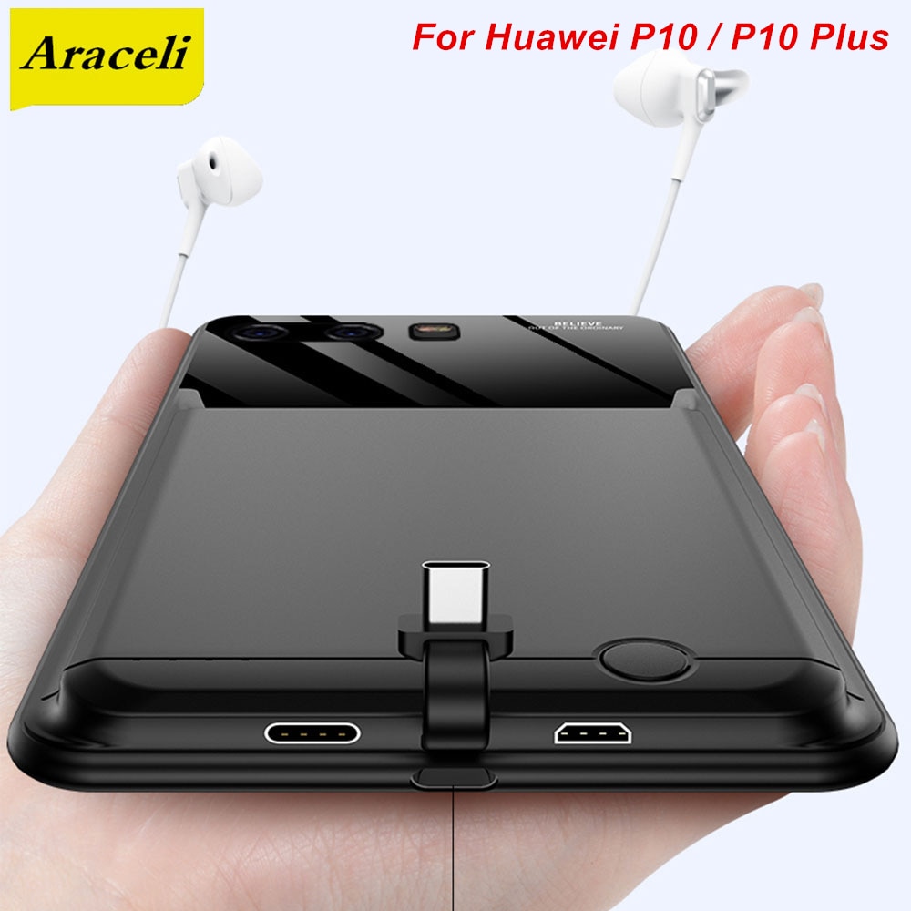 Araceli 10000 mah For Huawei P10 P10 Plus Battery Case Smart Phone Battery Cover Smart Power Bank For Huawei P10 Charger Case