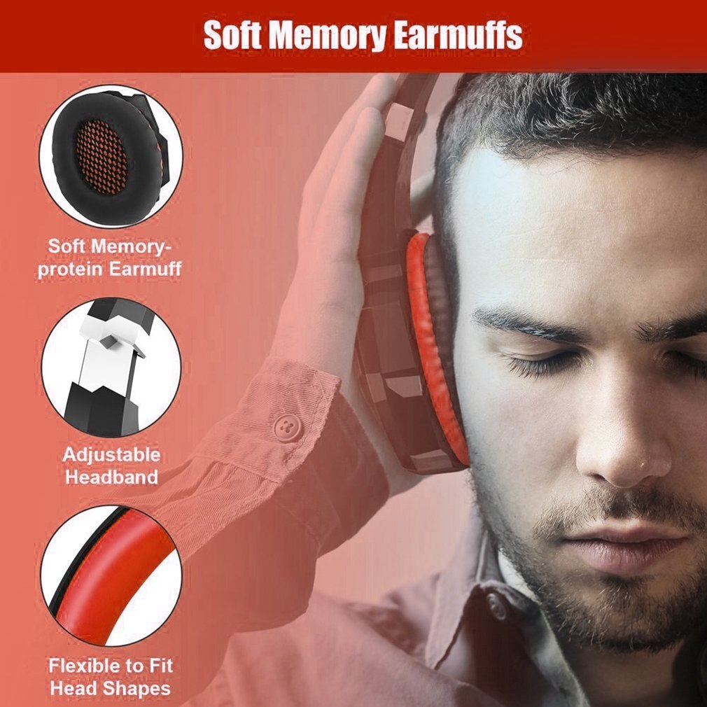 Gaming headset med mikrofon 3.5+ usb enkelt hul til  ps4 headset gaming headset med mike hovedtelefoner