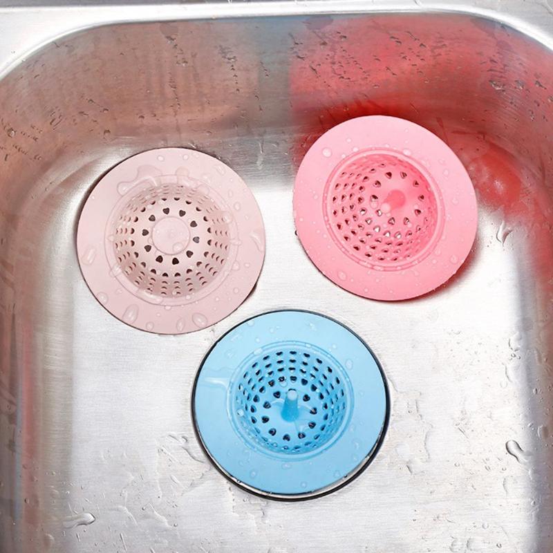 Runde Silikon Waschbecken Sieb Filter Wasser Stopper Bodenablauf Haar Fänger Sieb Abfluss Werkzeuge Schlecht Küche Spielereien Werkzeuge