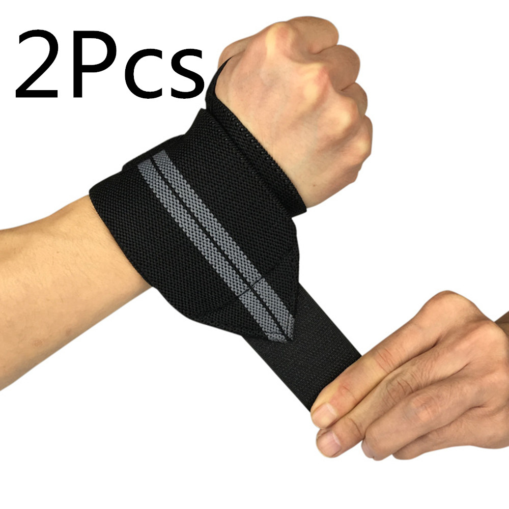 2pcs Polsband Polssteun Gewichtheffen Fitness Gym Training Wrap Bandage Verstelbare Elastische Polssteun Band Protector