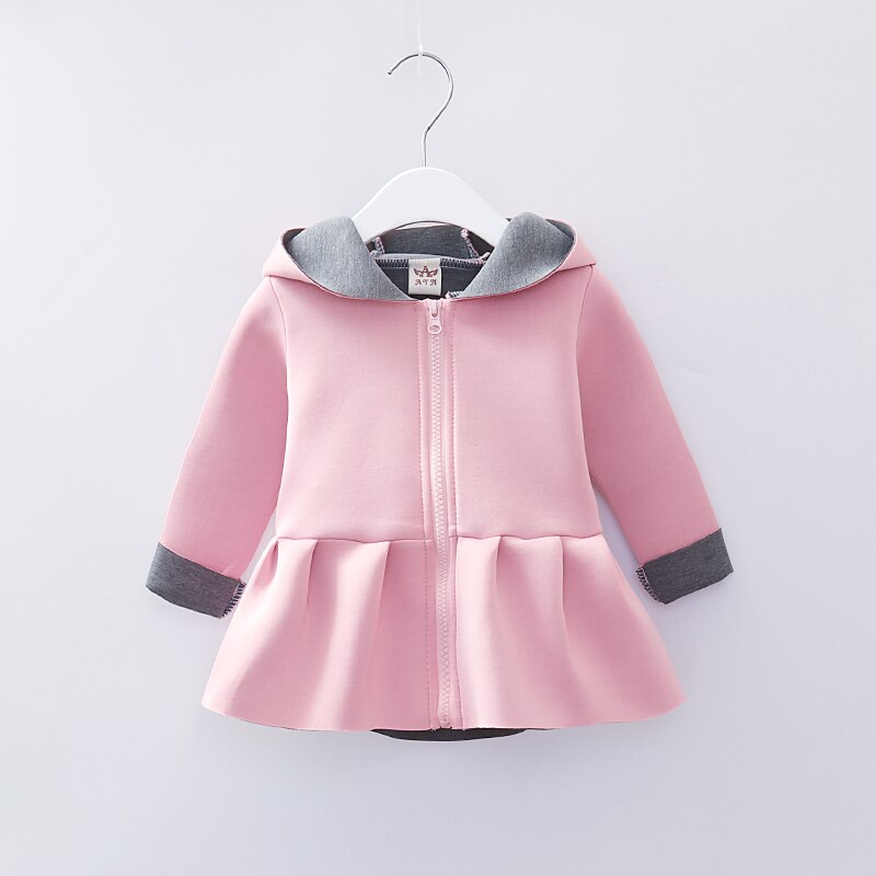 Manteaux d'automne et d'hiver à capuche | Jolis manteaux pour bébés filles, avec fermeture éclair manches longues, vêtements d'extérieur 0-3T: Rose / 9M