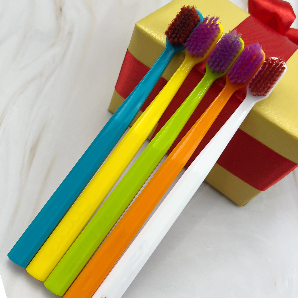 1 Stück weiche Zahnbürste bunte Erwachsenen Haushalt Zahnbürste tragbare kiefer ortho pä dische Zähne Reinigung Bleichen Pinsel Mundpflege-Werkzeug