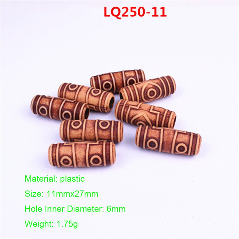 50PCS Hair Jewelry Braids Mixed Colors Plastic Cuffs Clip Beads Dreadlocks Tubes Pendants Hair Rings Extension Styling Accessori: 11