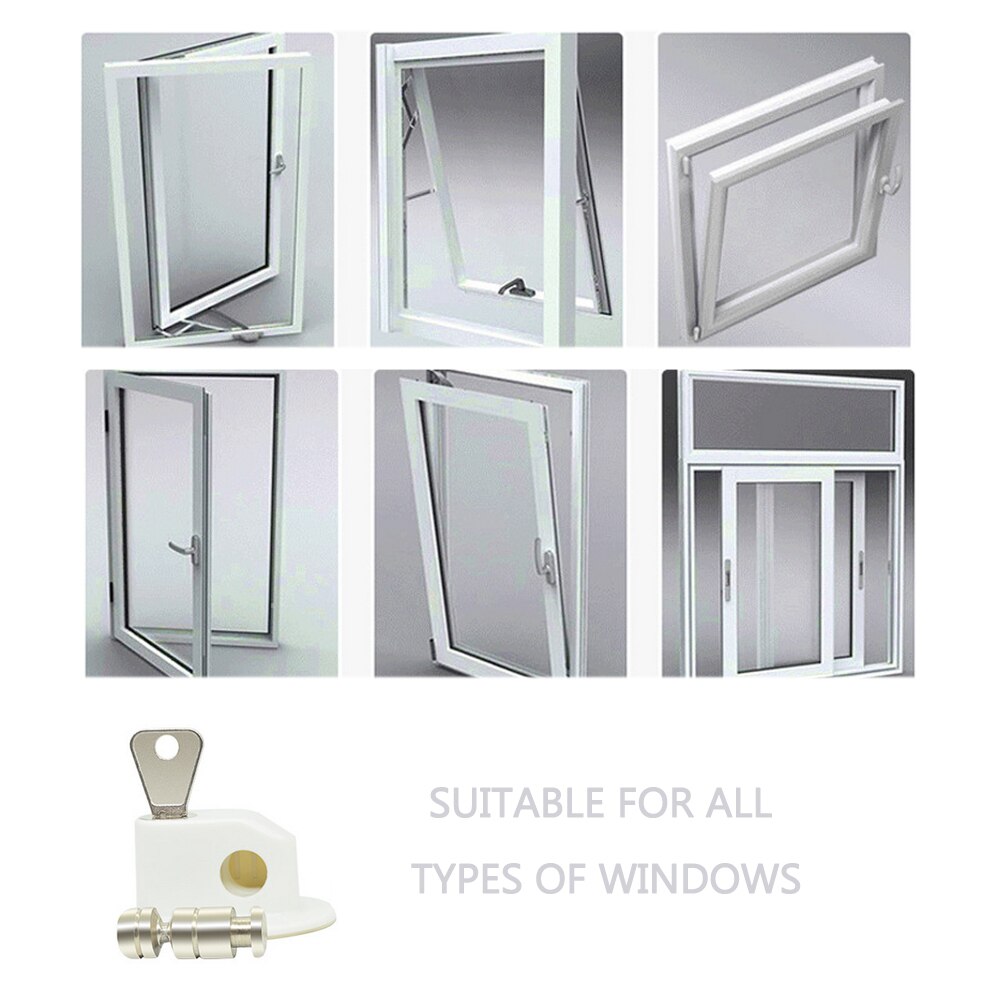 2/8 Stks/set Window Lock Bescherming Van Kinderen Baby Veiligheid Rvs Deurstopper Koelkast Sloten Baby Veiligheidsslot