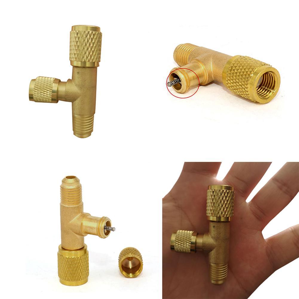 Refrigerant Exhaust Valve Bleed Valve Full Copper Quick Gauge Valve Release Exclusion Pressure Pipe Exhaust Fluorine Air Va Y3D3