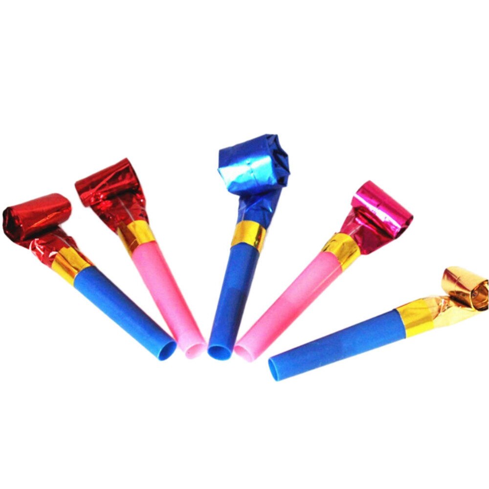 10 Uds baratos divertidos y bonitos sopladores de de cumpleaños Noisemakers colores favoritos de