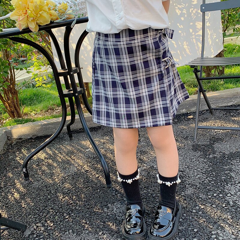 Meisjes Shorts 2022 Zomer Kinderen Plaid Rok Shorts Casual Wear 11-32