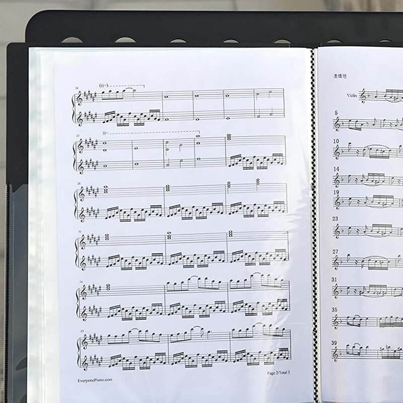 Music Score Folder Band Folder Musician Folder Writing Music Paper File Paper File Storage Folder Folder, 40 Pages