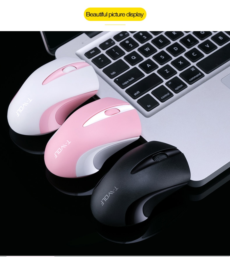 Wireless Mouse Thunder Wolf Q2 USB 2.0 Receiver Optical Computer Mouse For Laptop PC Sound Silent Mouse Computer Peripherals
