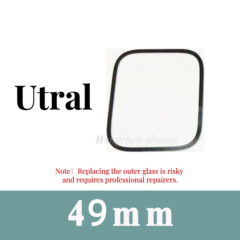 Pantalla de cristal exterior para Apple Watch SERIES 1 4 5 6 SE 44MM 40MM 7 8 41mm 45mm Panel de lente de gafas externo reparación de repuesto OCA: Rojo anaranjado