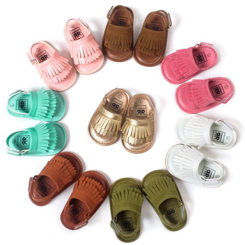 Freizeit Quaste Baby Sandalen Sommer Baby Mädchen Sandalen Kinder PU Clogs Schuhe