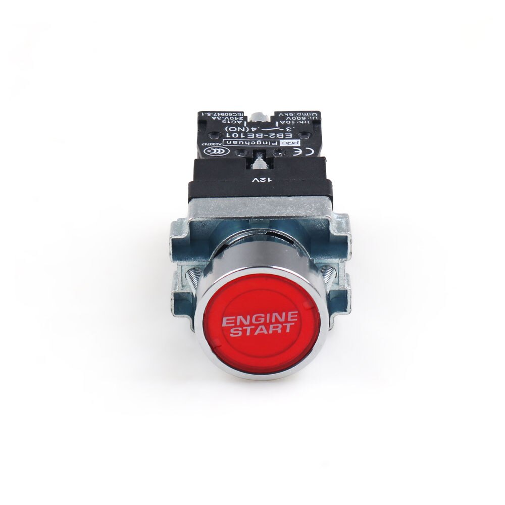 12V 10A LED Car Engine Power Start Ignition Starter Push Button Switch Ignition Switch Panel Engine Start Push