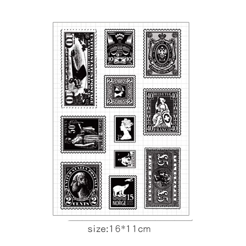 Clear Stamps Postcard Insect Transparent Silicone Stamp for DIY Scrapbooking Album Craft Decoration Rubber Stamp Stationery