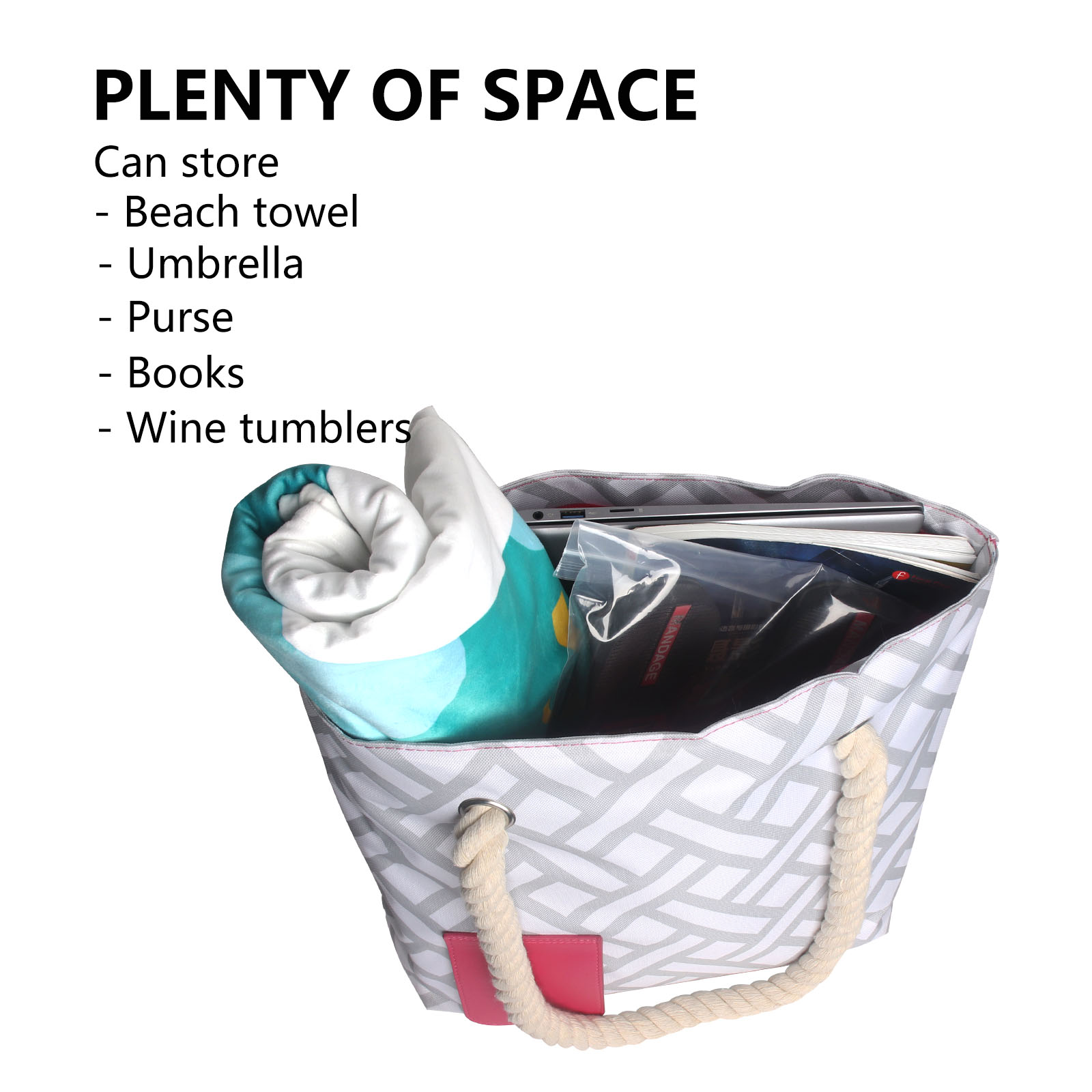 Wessleco Wine Tote Bag with Hidden Dispenser Portable Beach Wine Purse Insulated Large Wine Cooler Bag With Wine Bladder