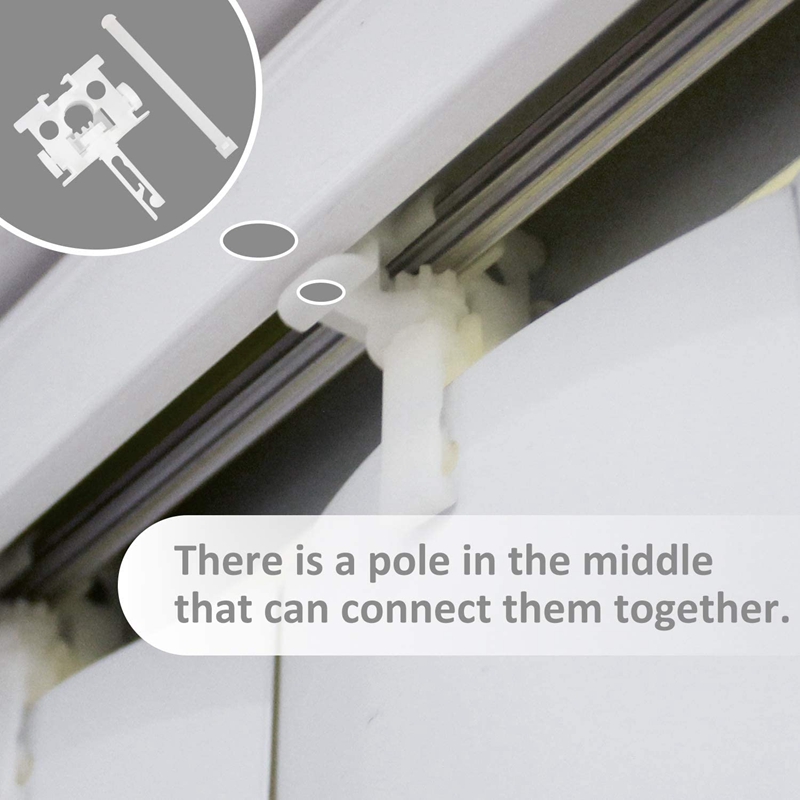 Vertical Blind Repair Carrier with Stem Vertical Blinds Repair Kit White Blinds Replacement Parts20Pcs