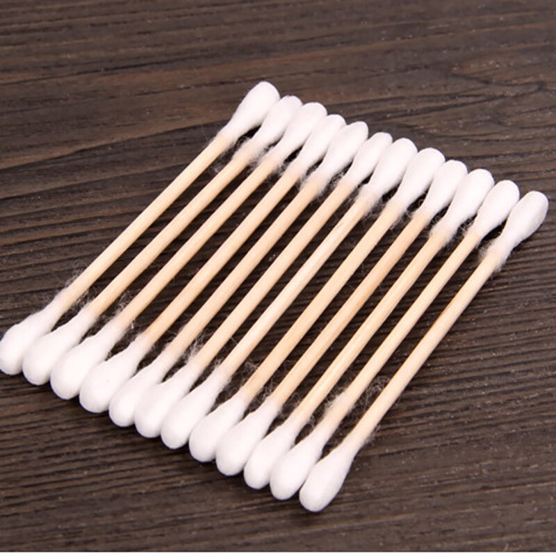 10packs Cotton Swabs Double Tip wooden Stick Cotton Swabs/Cotton Buds/Ear Buds Qtips T20