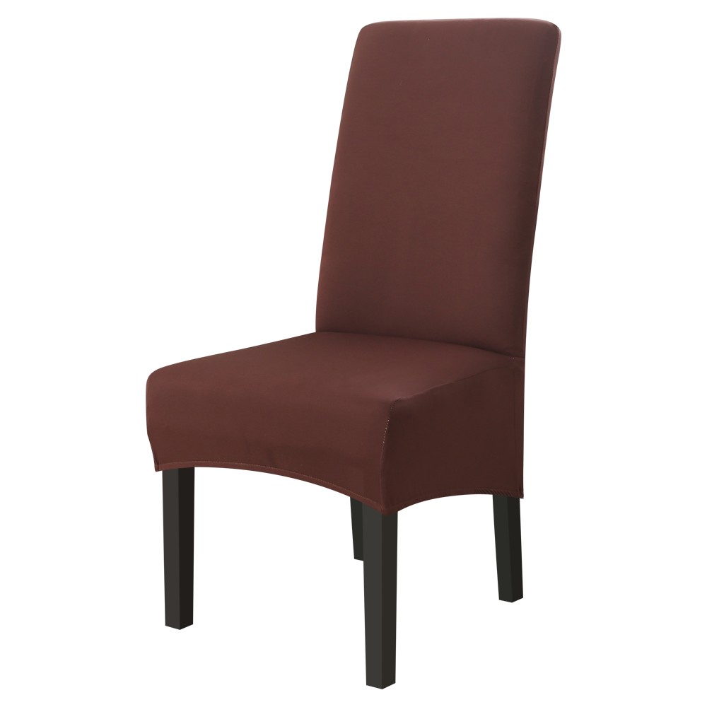 Xl storlek lång rygg rygg stolsöverdrag spandex tyg stolsöverdrag restaurang hotell fest bankett säte slipcovers: Kaffe
