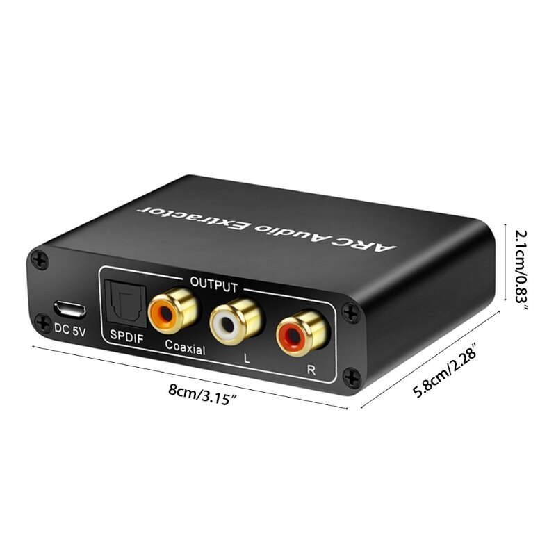 Adaptateur Audio Coaxial ARC L/R, Jack SPDIF, extracteur de canal de retour, casque TV Mm, Compatible HDMI, nouveauté 3.5